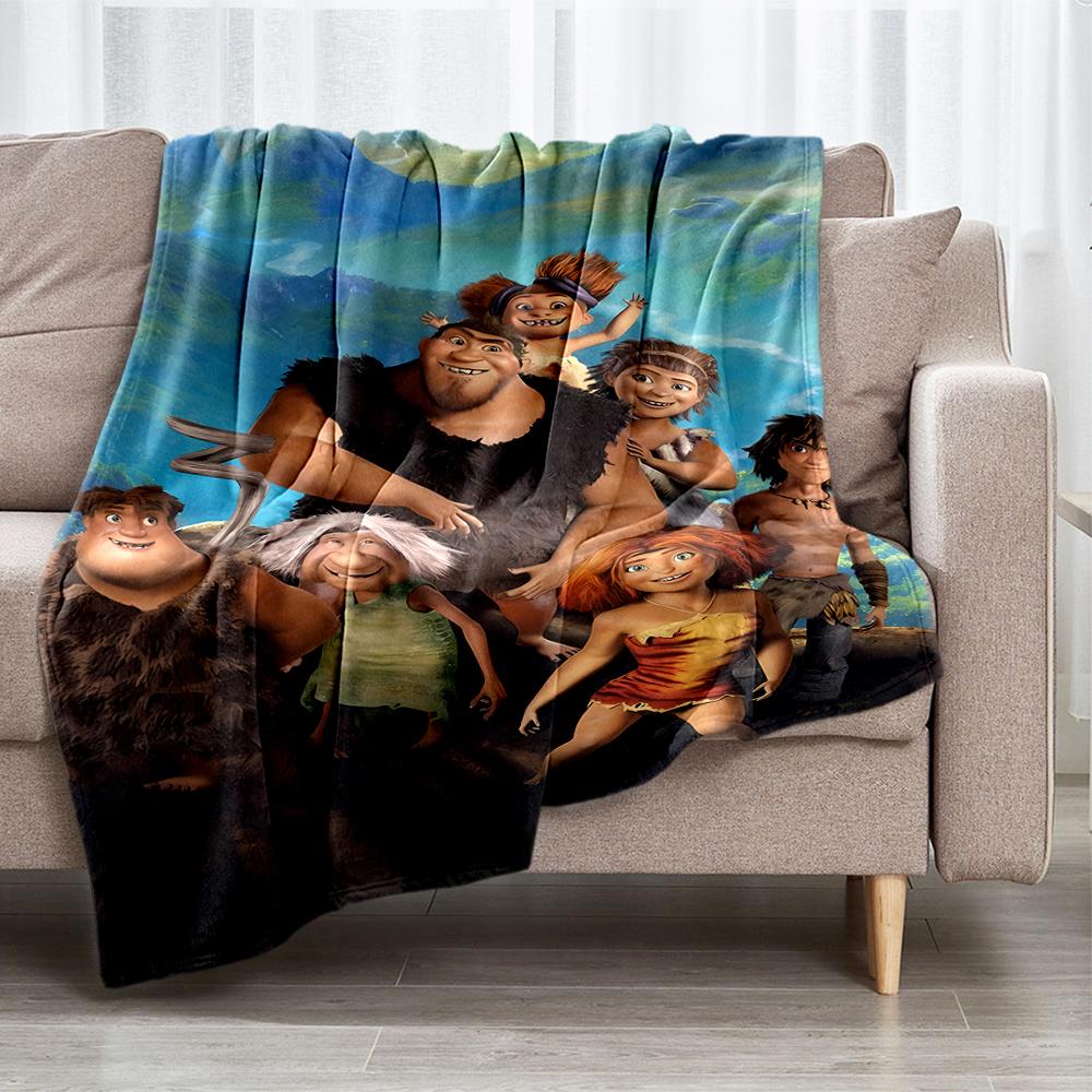 The Croods Theme Printed Blanket - Perfect for Couch, Bed, Travel & Outdoor Use | Machine Washable, Cozy & Durable.