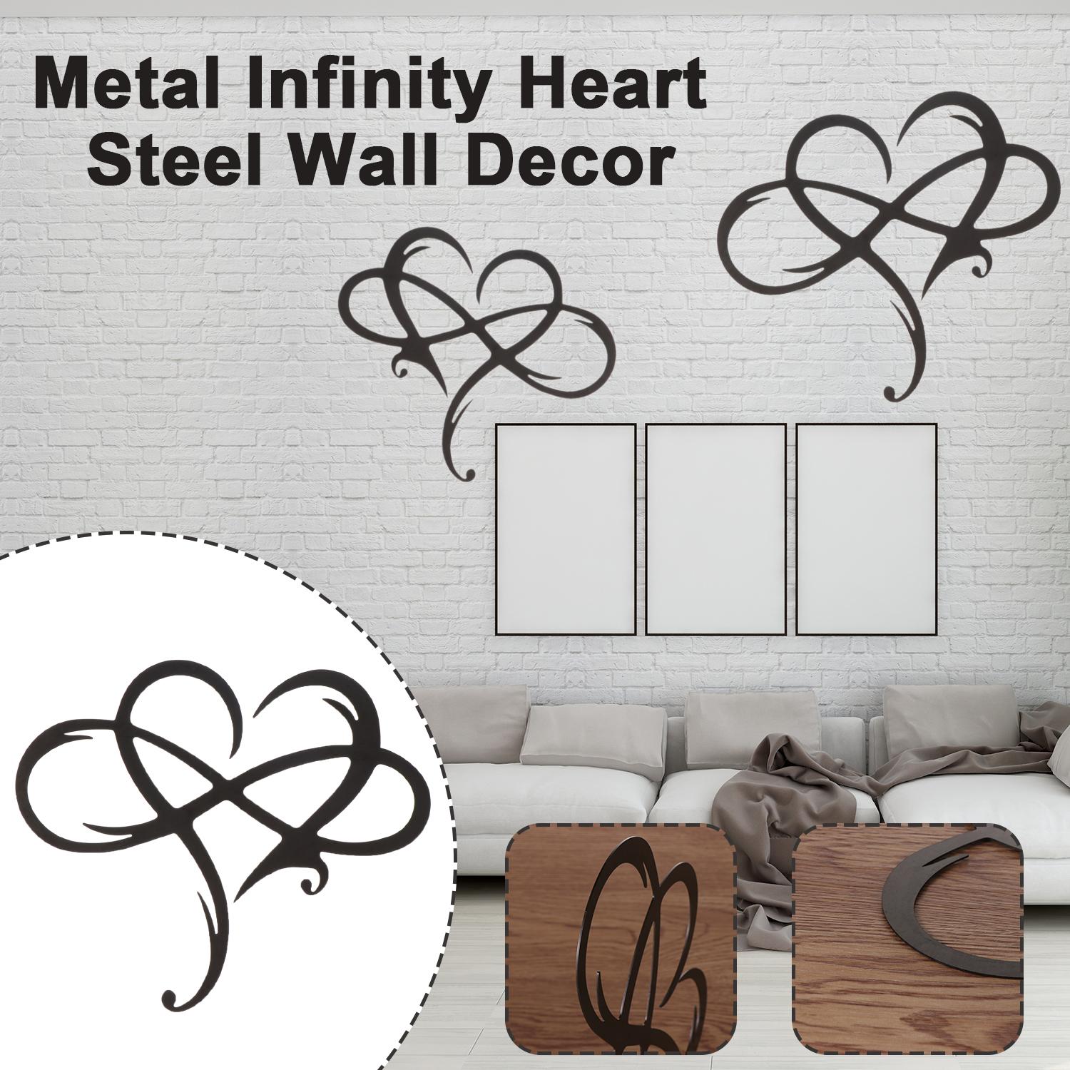 

Gifts Home Ornaments Wedding Decor Infinity Heart Love Sign Metal Wall Decoration