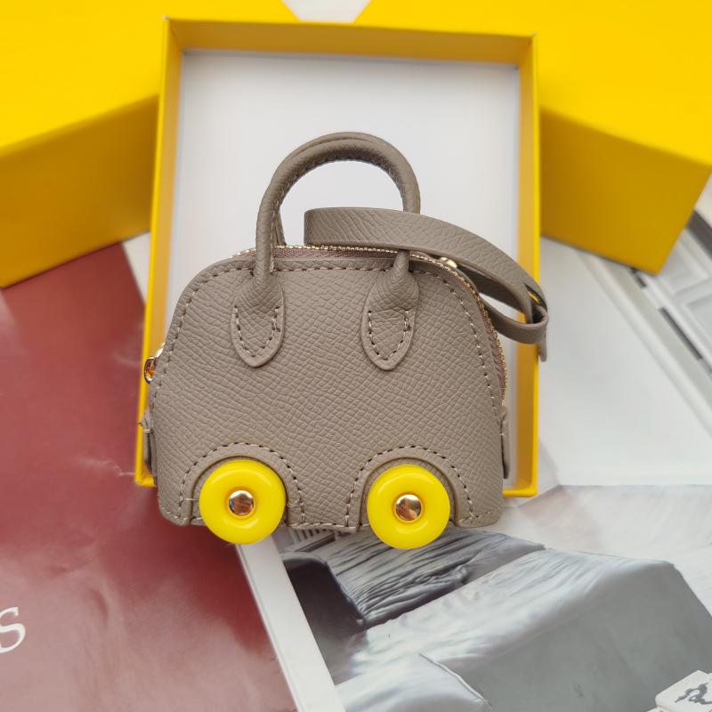 

New Trend Fashion Cute Small Motorcycle Handlebar Bag Adorable Leather Bag Headphone Bag Metal Chain Bag With Tassel Coin Bag 8.5x4.5x9cm