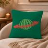 Watermelon Cushion Cover Anti-dustmite Pillowcase Invisible Zipper Silky Short Plush Sofa Cushion Cover