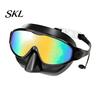 Panoramic Swim Goggles Clip-On with Case, 180 Degrees Wide View Anti-UV Case Pool Goggles, No Leakage Anti-Fog Swimming Eyewear for Children