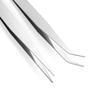 2pcs/lot Good Quality Anti-static Set Bend Straight Tweezers Set Stainless Steel  for  Jewerly Making Tools