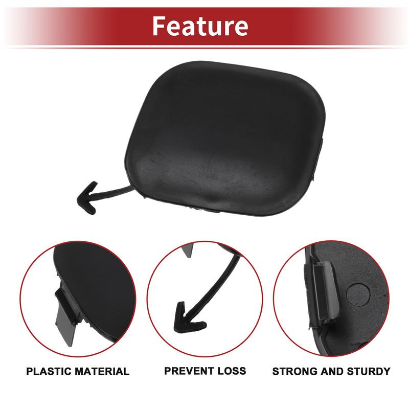 UXCELL Right Front Car Tow Hook Cover Cap for Toyota Highlander No.521270E926 Black 1Pc
