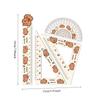 4pcs Acrylic Capybara Ruler Set | 4pcs Kawaii Cartoon Measuring Tools for Students/Office, High-looking Stationery