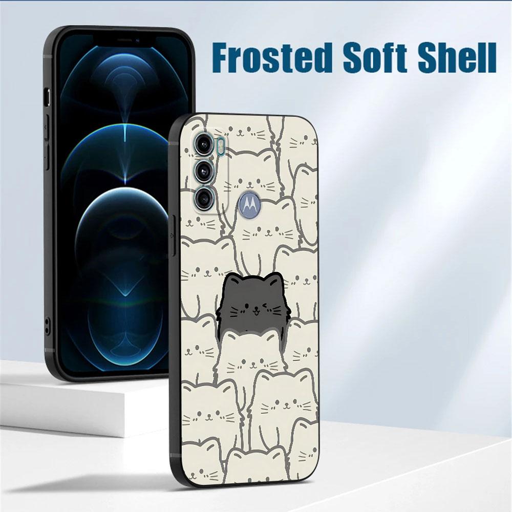 Phone Case for Motorola Moto G200 5G Edge 40 Pro Edge 30 Neo Edge 20 Pro One Fusion Plus G9 Plus Cover Cartoon Lucky Cat