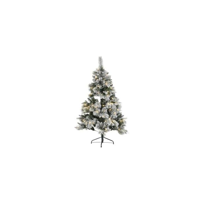 Sapin de Noël enneigé - Home ESPRIT - Vert - PVC - Métal - 96x96x150 cm - Multicolore