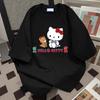 Kawaii Hello Kitty YK Korea Cotton Tops Anime Cute Summer Loose Unisex Couple Fashion Loose Comfortable Cotton TShirt Tops