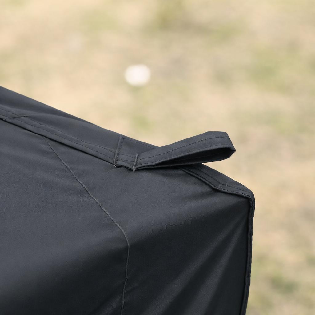 Gazebo Pieghevole 3 x 3 m, impermeabile, robusto e resistente all'inverno, con 4 pareti laterali e 4 sacchi di sabbia, protezione UV 50+, pieghevole, telaio in acciaio (nero)