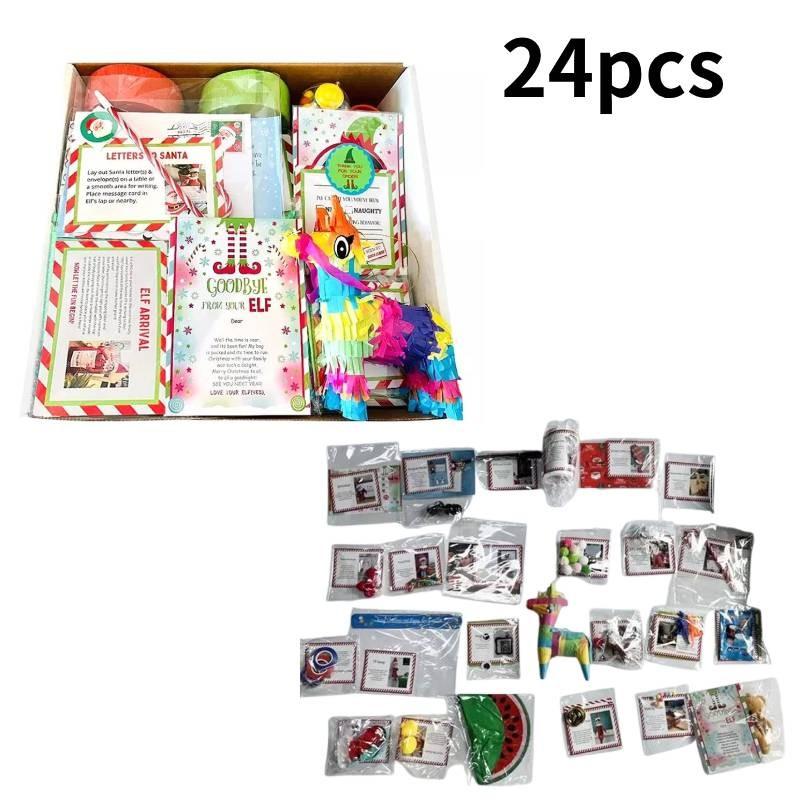 

Charming 2024elf Kit For 24 Days Of Christmas Festive Holiday Decor Accessory Set Classic