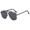 Big Metal Frame Gradient Sunglasses UV400 Protection Classic Sun Glasses Driving Oversized Square Sunglasses for Women & Men