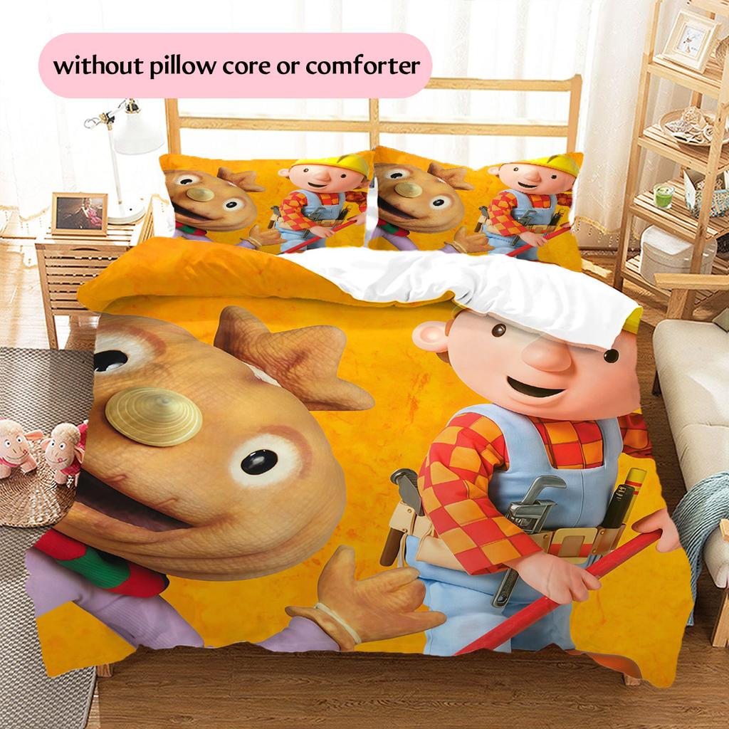 Bob Pattern Bedding Home Decoration Birthday Gift ( 1 duvet cover + 2 pillowcase, without core),fan merchandise.