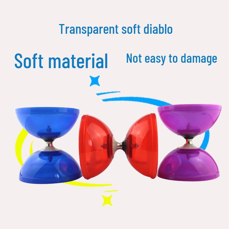 Adult Beginner Double-Head Diabolo with Three-Axis Edge Protection for Fitness Exercise and Anti-Fall Design