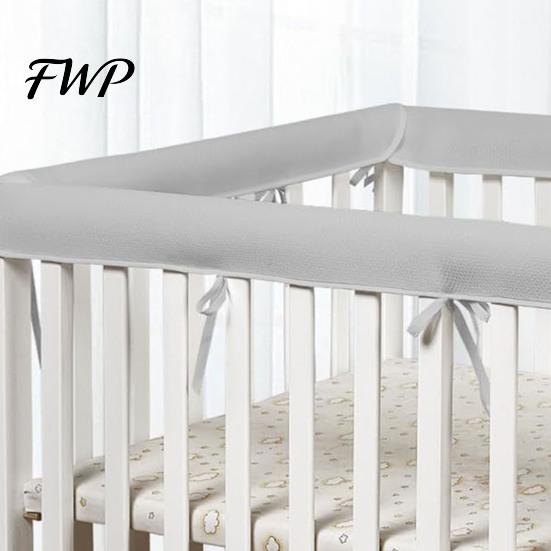 Baby Collision Prevention Rail 1 Set Breathable Mesh Crib Cover, Soft Teething Protector for Safety Rails, Thick Pad Toddler Bed, Edge Guard