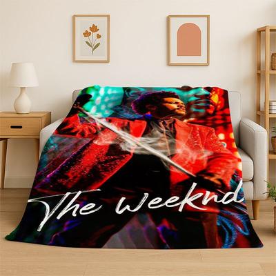 THE WEEKND, XO Alternativní R&B Abel Tesfaye Flanelová deka Měkká teplá přehozová deka do ložnice obývacího pokoje postele Cestování Piknik