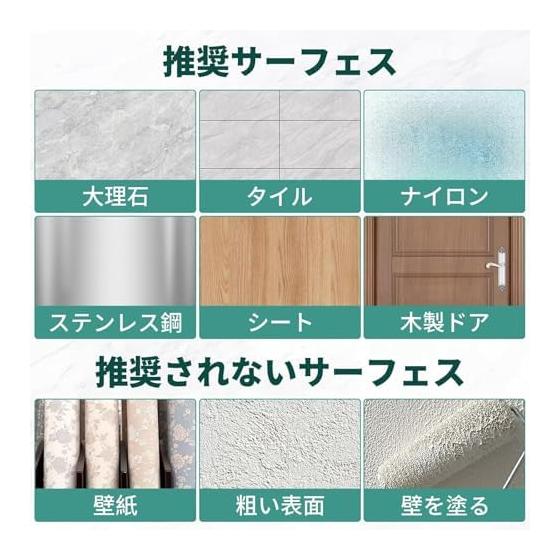 Strong adhesive hook, 6cm x 6cm, load capacity 10kg, no-hole construction, no peeling marks, bathroom storage, kitchen storage, wallpaper compatible,