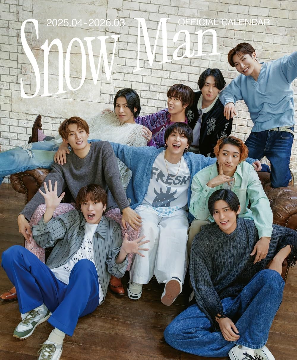 

1 случайный официальный календарь Snow Man snowman Календарь Snow Man SnowMan [Включает фото] 2025.04-2026.03 белый