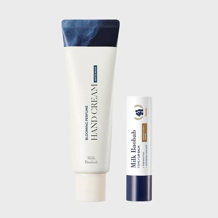 Blooming Perfume Hand Cream White Musk 50g + Family Lip Balm 3.5g