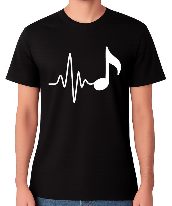 

Music Heartbeat Note T-Shirt Music Lover Rhythm Graphic Unisex Tee 5XL різнокольоровий