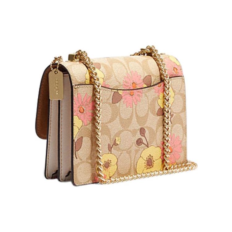 New COACH Klare Cow Leather Shoulder Bag Crossbody Bag Small Size Women's Khaki CH255-IMOT4