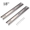 12  -18  Stainless Steel Drawer Slide Rail 3 Section Glide Device Furniture(12  undamped)