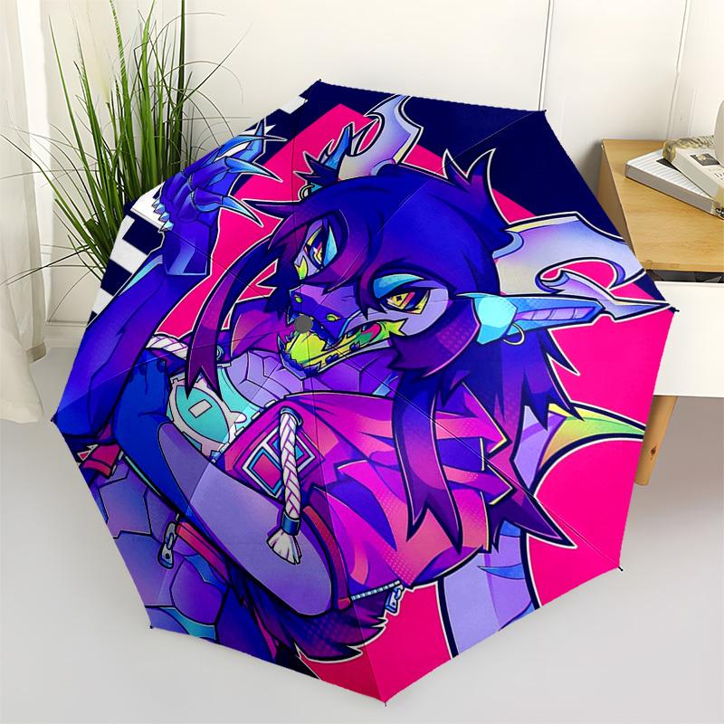 

1pc Dragon Themed Outdoor Umbrella - Automatic Opening/Closing, Portable 3-Fold Design with 8-Rib Iron Frame - Perfect Gift for Fans, Travelers,