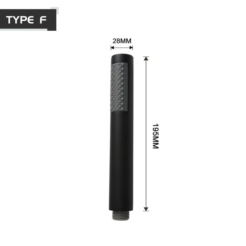 Matte Black Round/Square Brass Shower Head with Adjustable Shower Holder and 1.5M Stainless Steel Hose Bathroom Accessories