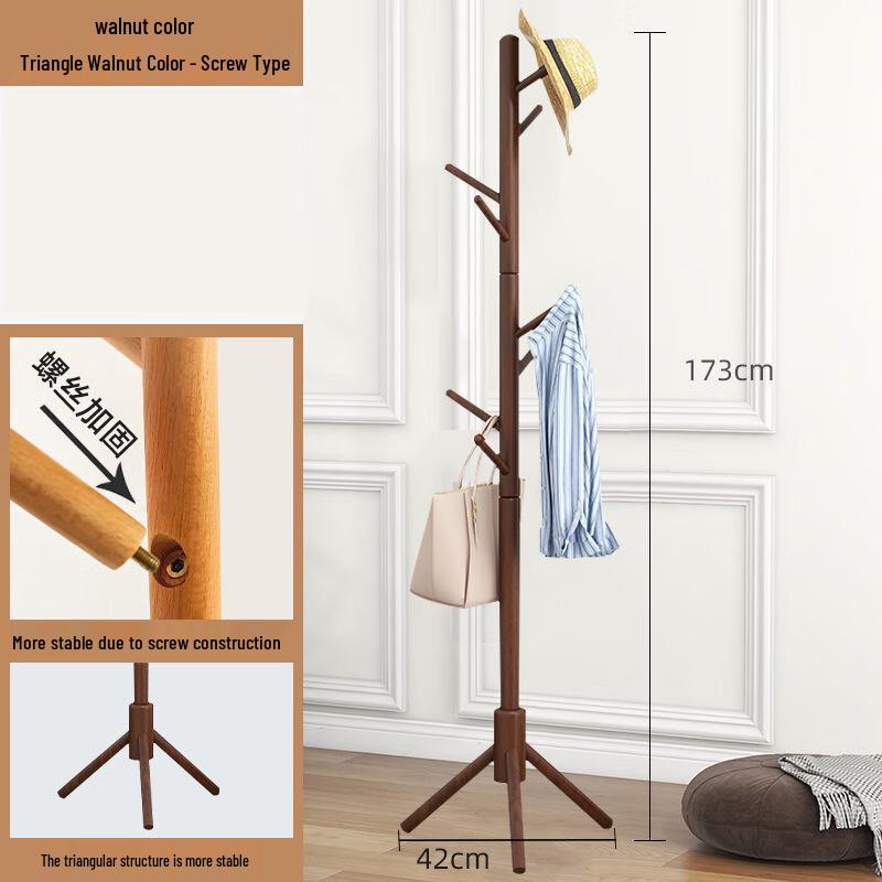 Lieve Solid Wood Floor-Standing Coat Rack