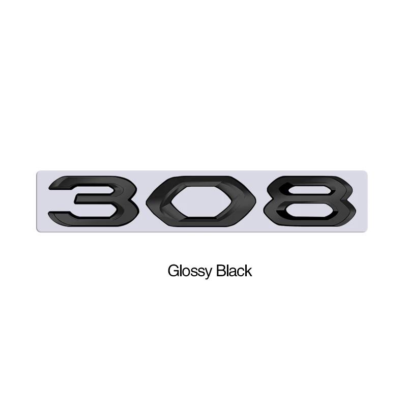 For Peugeot 308 GT Car 3D Metal Letters Logo Badge Decals Sticker Car Auto Rear Trunk Alphabet Emblem Styling Stickers