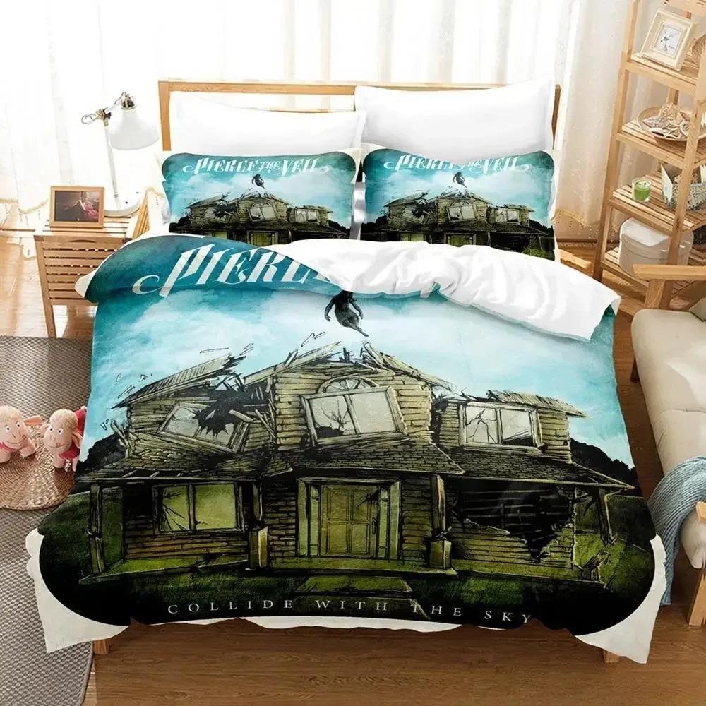 Pierce The Veil Bedding Set Single Twin Full Queen King Size Bed Set Aldult Boys Bedroom Duvet Cover Sets 3D Anime Bed Sheet Set