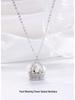 S925 Sterling Silver Woven Pearl Basket Necklace - Women's French Retro Luxury Clavicle Chain