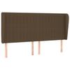 VidaXL Headboard with Ears Dark Brown 183x23x118-128 Cm Fabric3118211