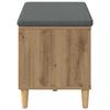 Hallway Bench with Cushion and Storage Artisan Oak Finish 80 x 38 x 46 cm