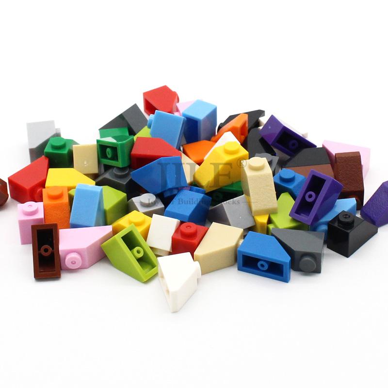 100pcs Moc Slope 45 2x1 3040 DIY Creative Enlighten Basics Building Blocks Bulk Bricks Compatible with Assembles Particles