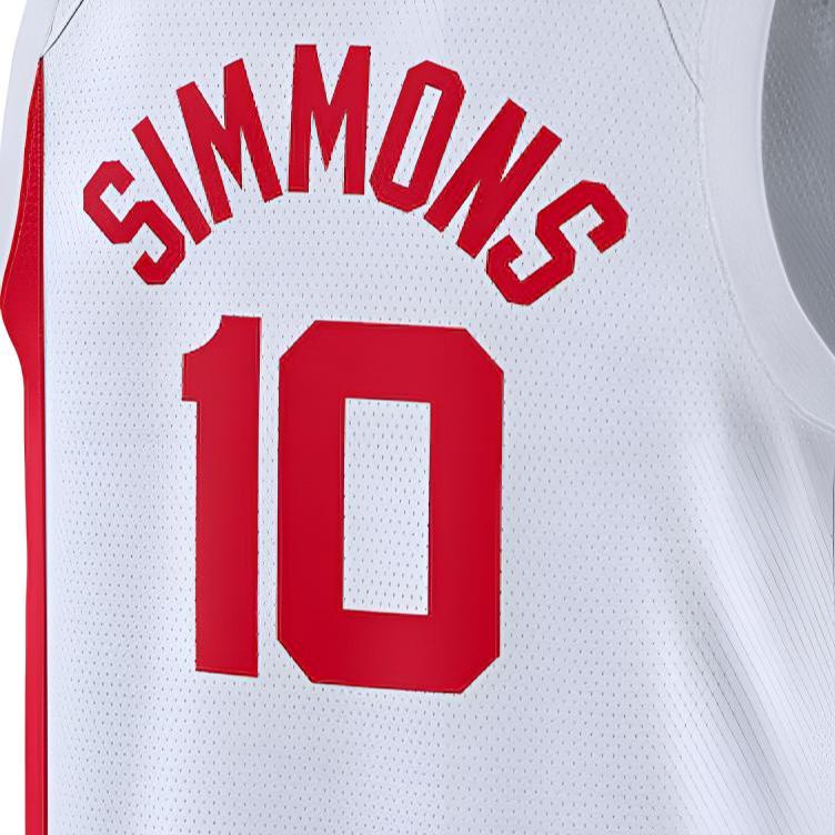 Nike X NBA Collaboration Brooklyn Nets Dri-Fit Ben Simmons Crew Neck Lightweight Moisture-Wicking Basketball Shirt Men tops White DO9444-103