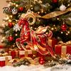 Christmas Gift for Friends Galloping Goat Hanging Ornament, 2D Flat Acrylic Pendant, New Year Seasonal Home Tree Decorations Decoration Tree, Mantel,