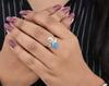 Solid 925 Sterling Silver neon Apatite Gemstone Handmade Designer Boho Ring Women Gift Ring Jewelry