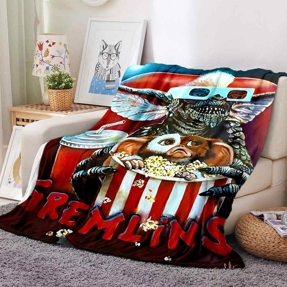 1 Stück Gremlins Decke Leichte Flanelldecke für Sofa, Bett, Reisen, Camping, Wohnzimmer, Büro, Couch, Stuhl und Bett
