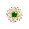 National Sunflower Brooch Women'S Niche Design Sense Crystal Brooch Creative Versatile Anti-Light Pin Suit Accessories