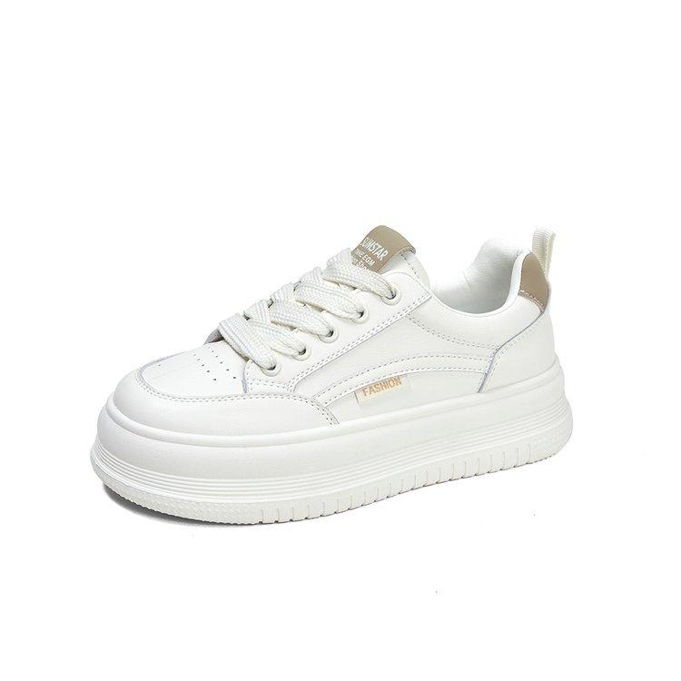 Thick Bottom Small White Shoes Female Fall Women's Shoes Heightening Casual Sports Board Shoes Students Breathable Lightweight Single Shoes