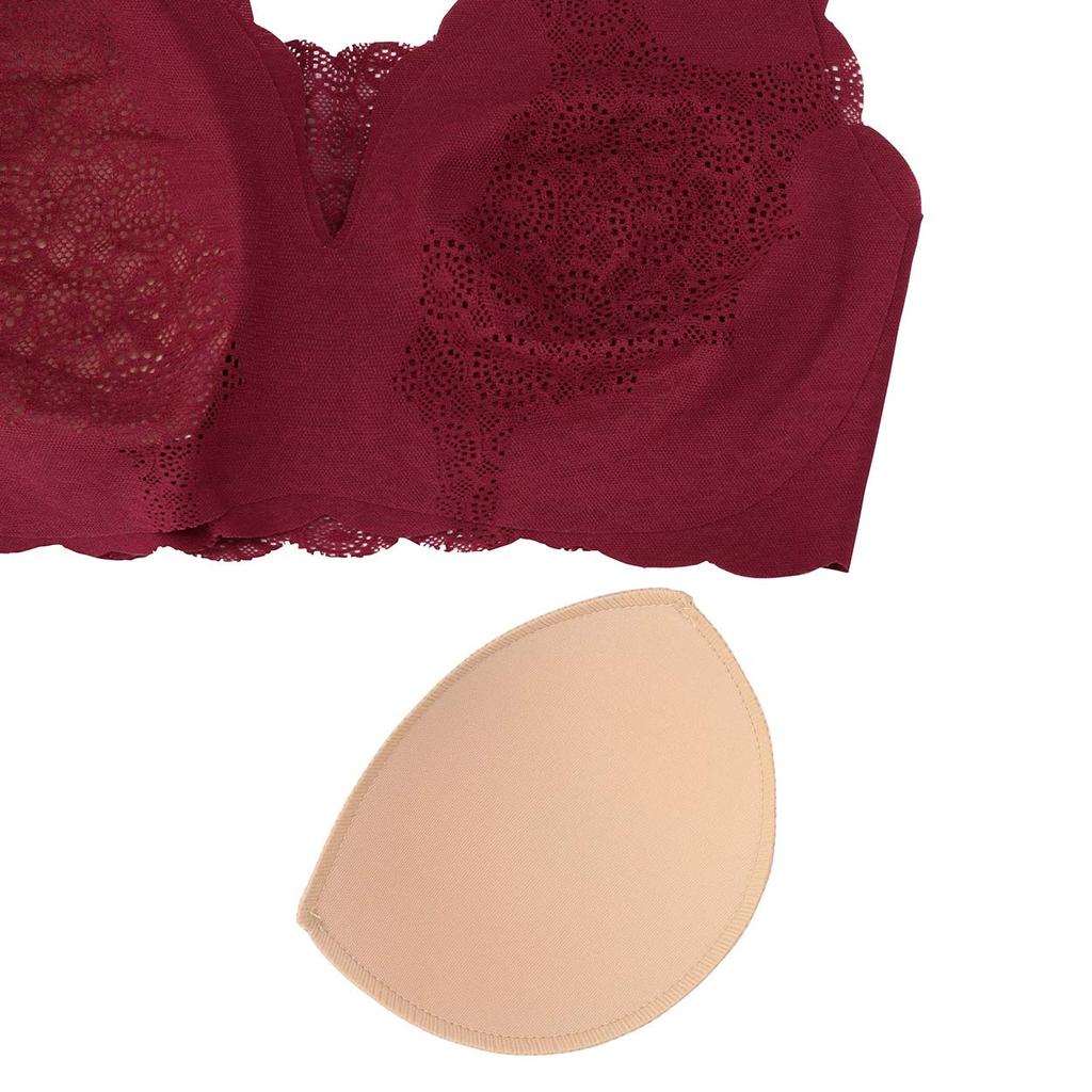 Zero Feel Half Top with Cups Wireless Bra with No Size M Sloggi/Triumph Lace-Type (10190525) - Pads, Lightweight, Non-Slip, Hooks, (6308) (Warm White)