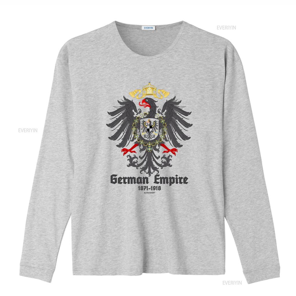Empire Allemand 1871 1918 T-shirt avec Design Emblème Aigle Allemagne Empereur Reich Guillaume Style Prusse vintage Lavé Respirant