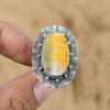 Natural Bumble Bee Jasper Gemstone Promise Ring Size 8.25 925 Silver For Girls
