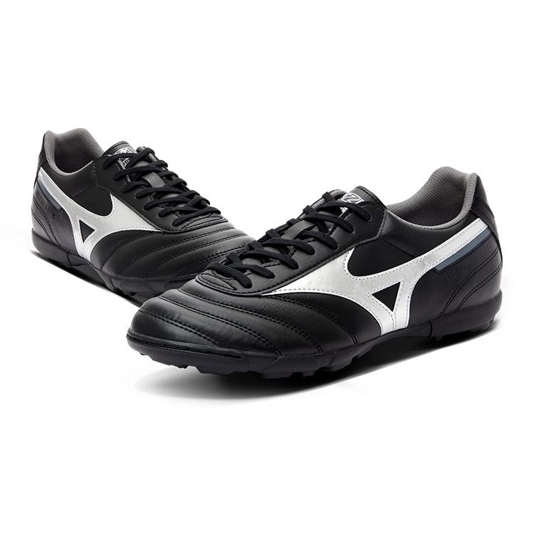 Mizuno Morelia 2 Club As Anti-Slip Durable Fit Soccer Shoes Men Soccer Shoes Black Silver P1GD241603