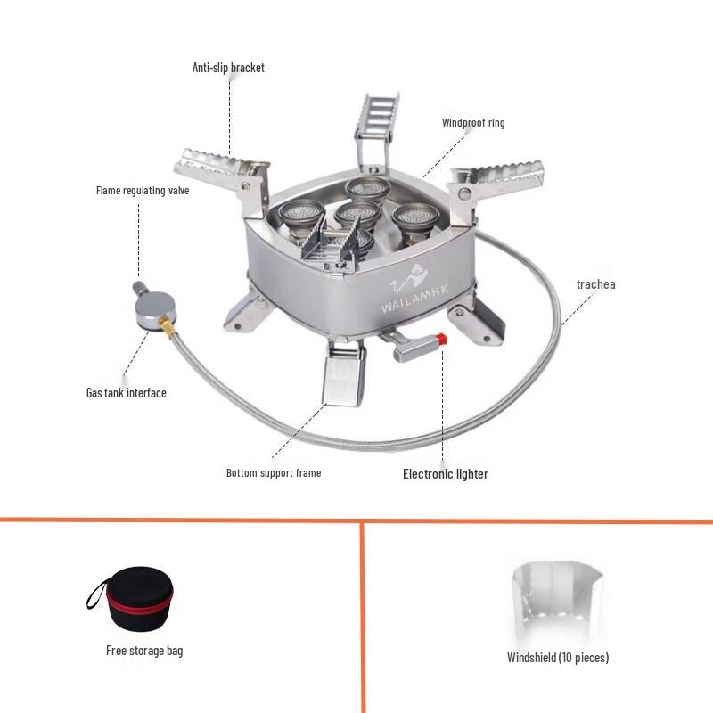 OEING Portable Camping Stove with Wind Deflector