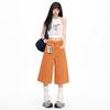 Fashion Spring Summer Vintage Loose Straight Stylish Wide Leg Cropped Capri Denim Pants For Women Trendy Versatile Slimming AllMatch Daily Trousers