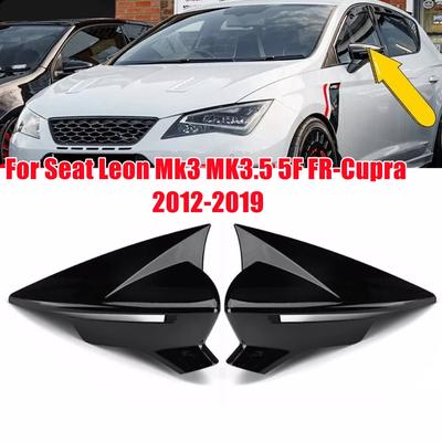 Für SEAT LEON MK3 5F 2013- IBIZA MK5 2017- Rückspiegel Seitenspiegel Abdeckung Flügelkappe Außentür Rückansicht Fall Trim Aufkleber