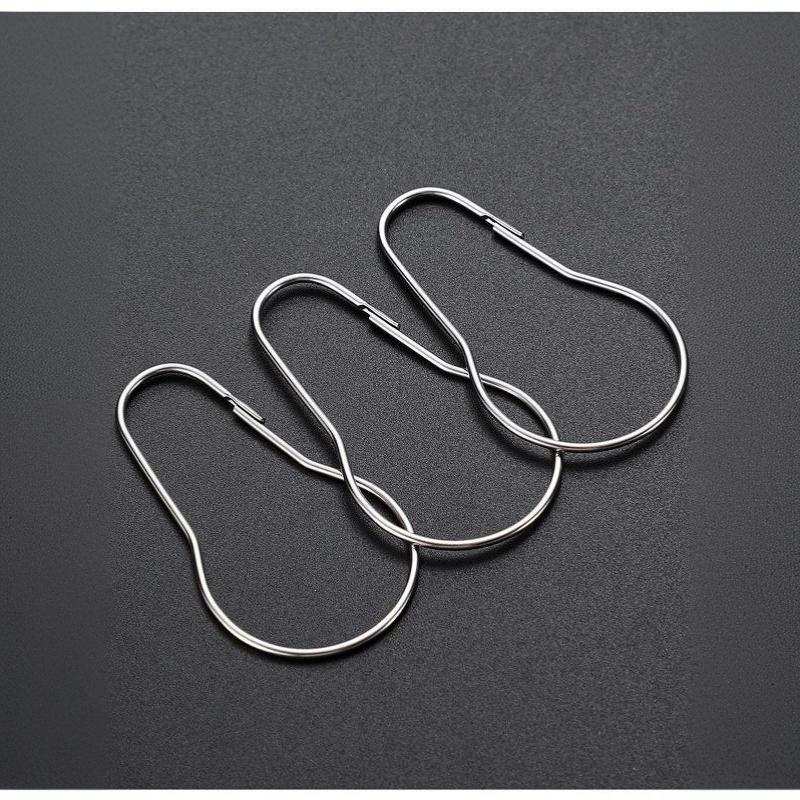 10/20Pcs 304 Stainless Steel Beadless Shower Curtain Hook Curtain Limpet Bathroom Accessories Hook Hoist Hook Hook