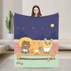 K-Kakaos F-Friends Tube Apeach Ryan Trio Blanket Quality Warm  Throw Blanket Winter Picnic Home Decor Aesthetic Bedspread