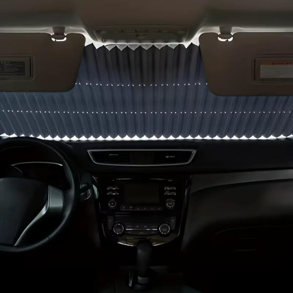 Aluminum Car Sunshade Curtain, Automatic Retractable UV Protection, Heat Insulation, Easy Installation, Universal Fit
