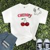 Cherry Graphic Design T-shirt Unisex Top Women Men Tee Unisex T-Shirt